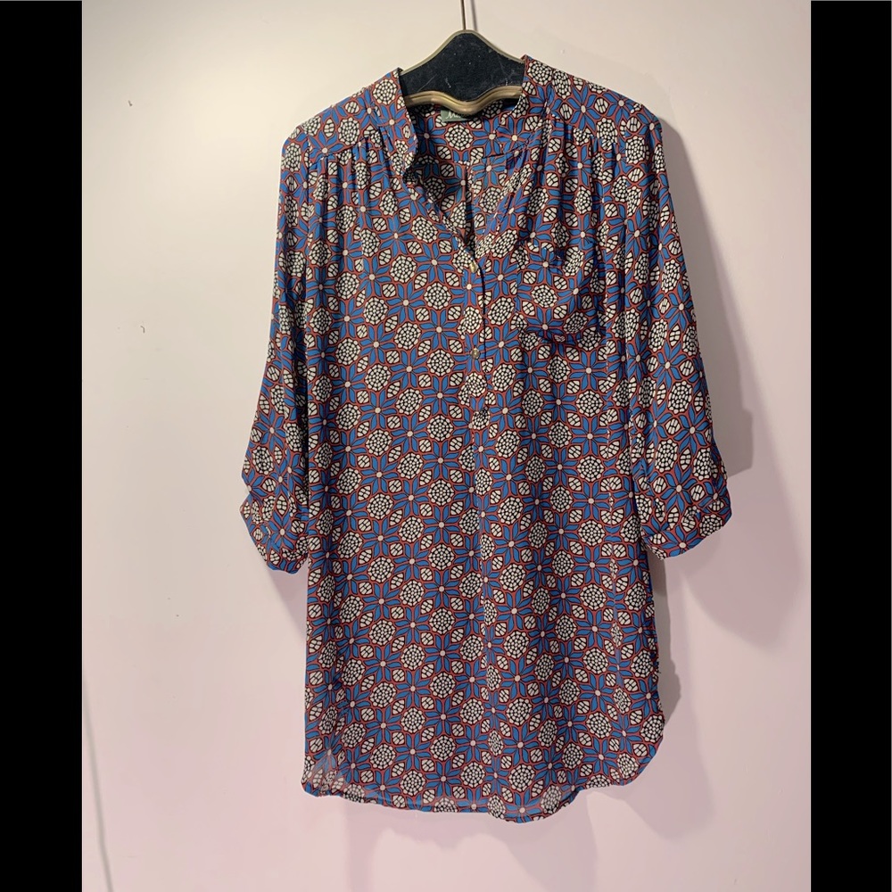 Shirtdress. Sheer.